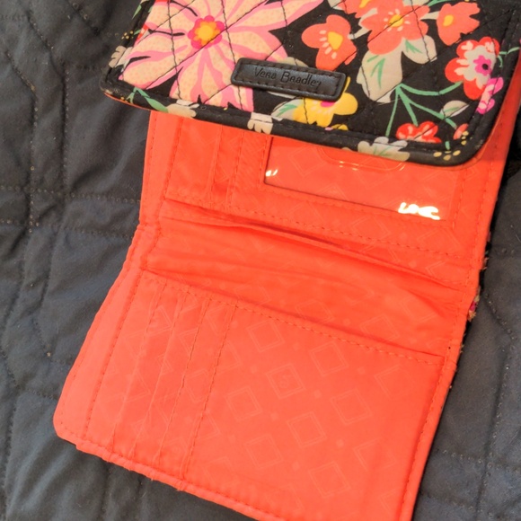 Vera Bradley Black Floral Wallet - Picture 3 of 7